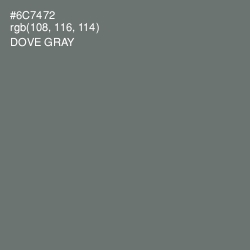 #6C7472 - Dove Gray Color Image